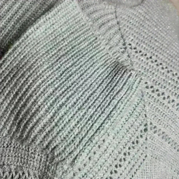 Lucky Brand women's light blue metallic sweater size small - Picture 4 of 6